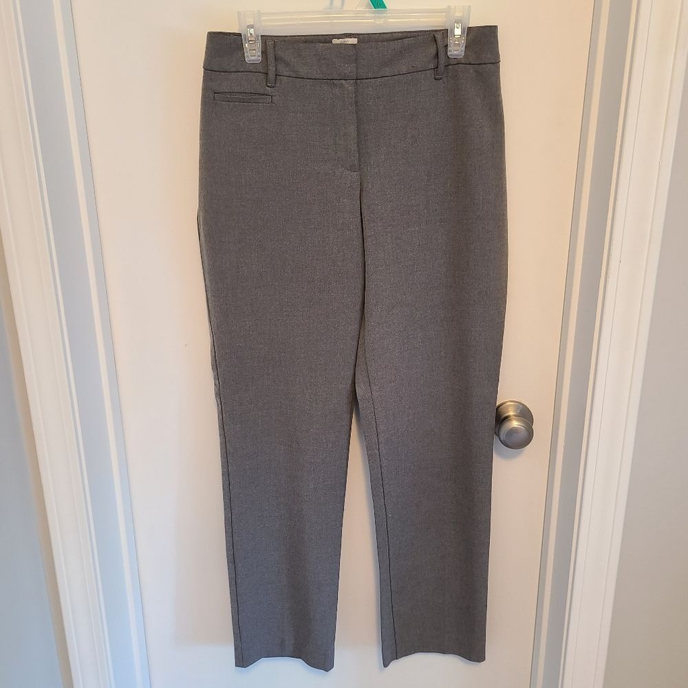 Talbots Curvy Slacks Size 6 Grey Straight Leg Light Stretch
